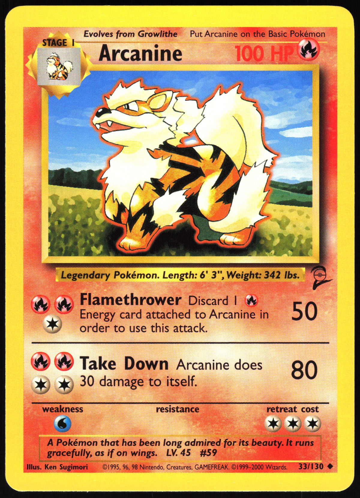 Arcanine #33 NM