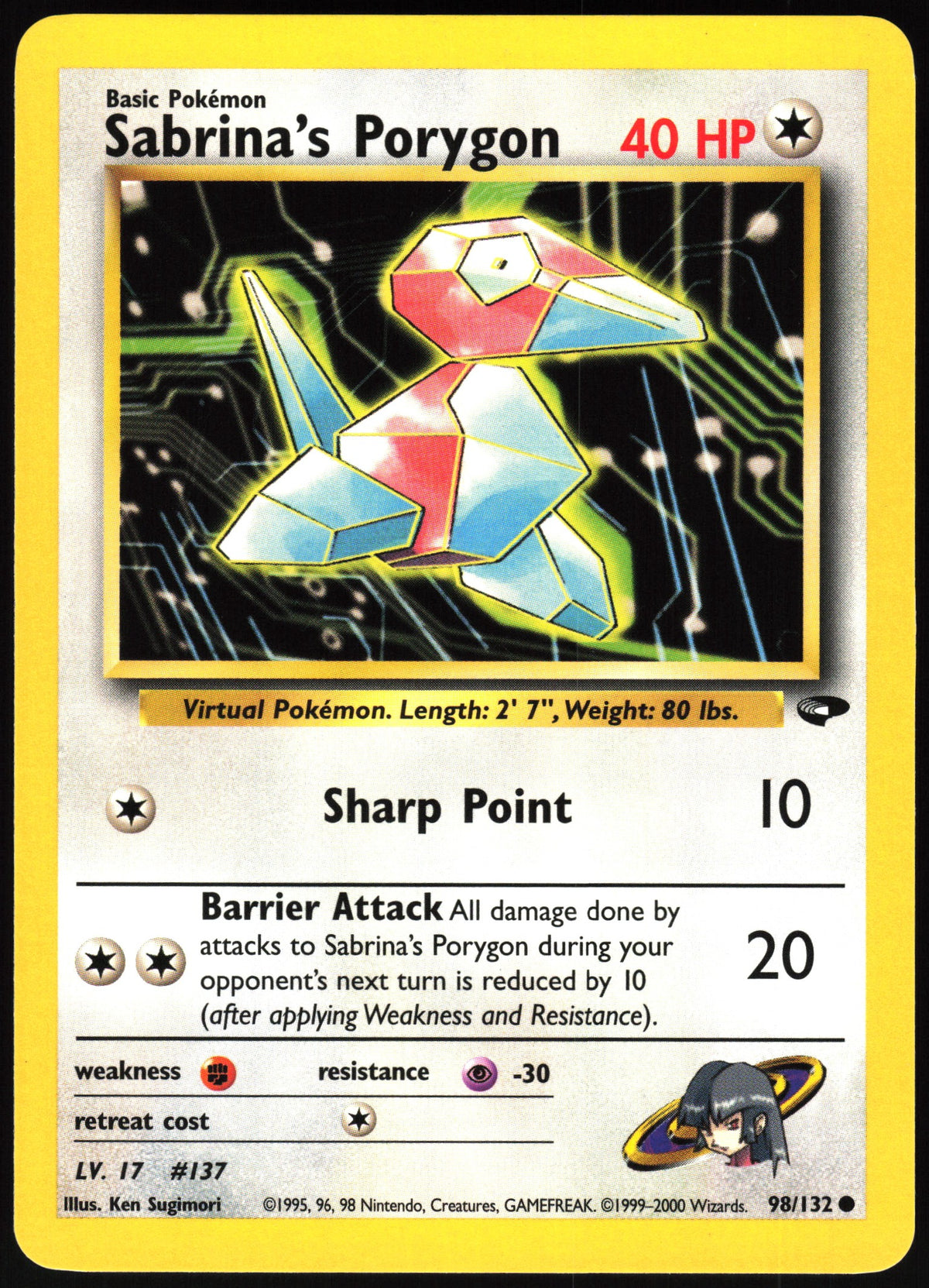 Sabrina's Porygon #98 NM