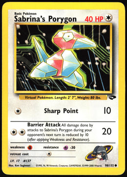 Sabrina's Porygon #98 NM
