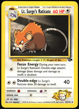 Lt. Surge's Raticate #53 NM