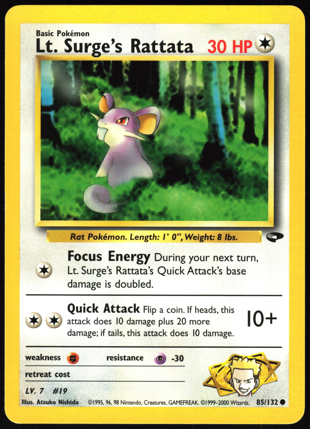 Lt. Surge's Rattata #85 NM