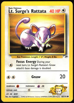 Lt. Surge's Rattata #82 NM