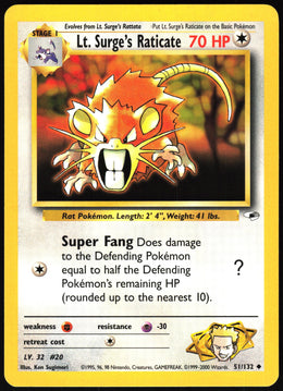 Lt. Surge's Raticate #51 NM