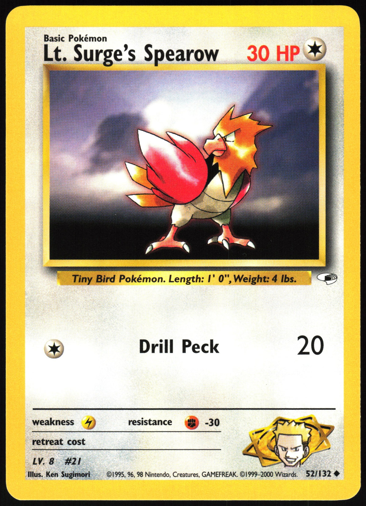 Lt. Surge's Spearow #52 NM
