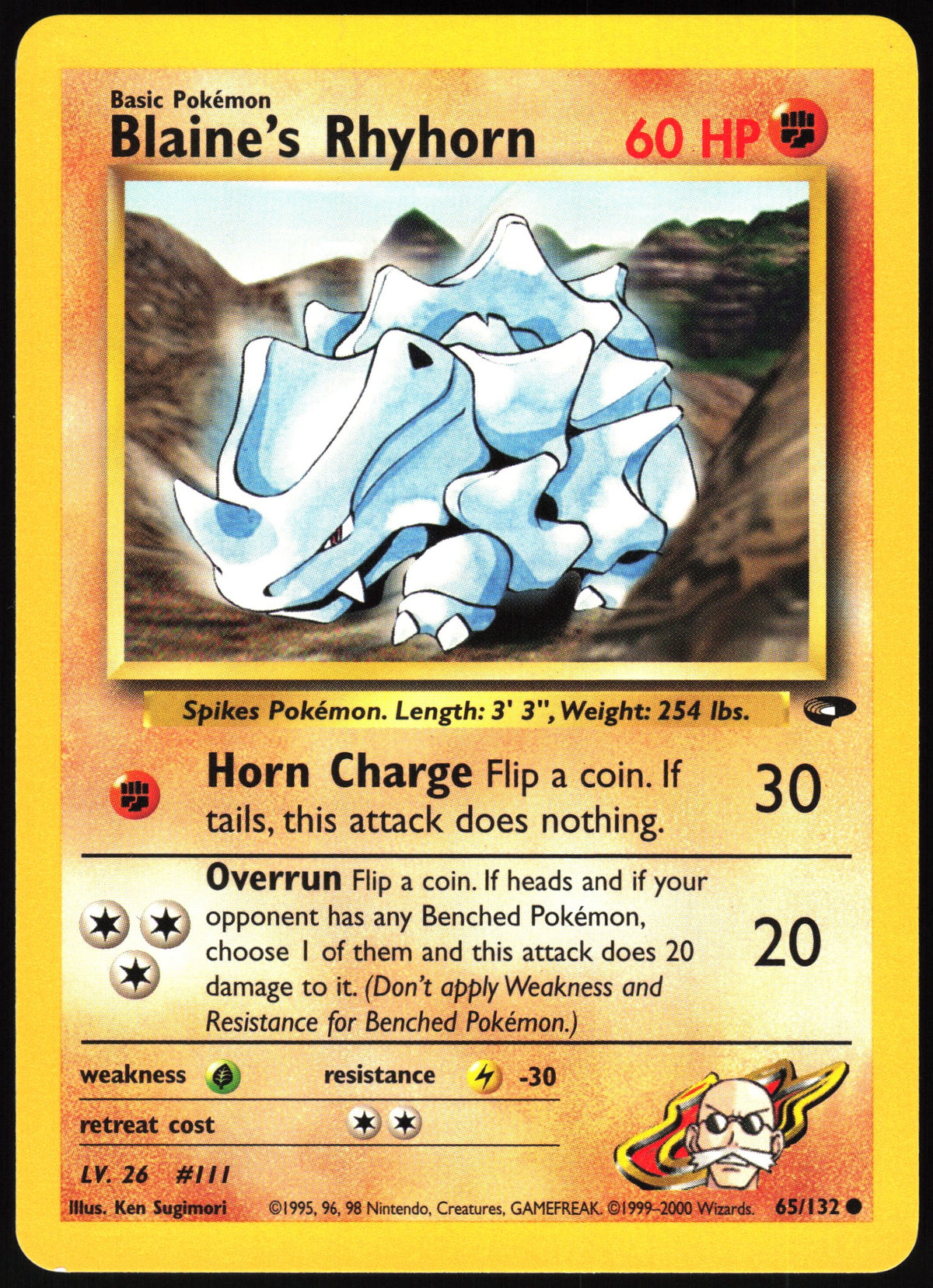 Blaine's Rhyhorn #65 NM