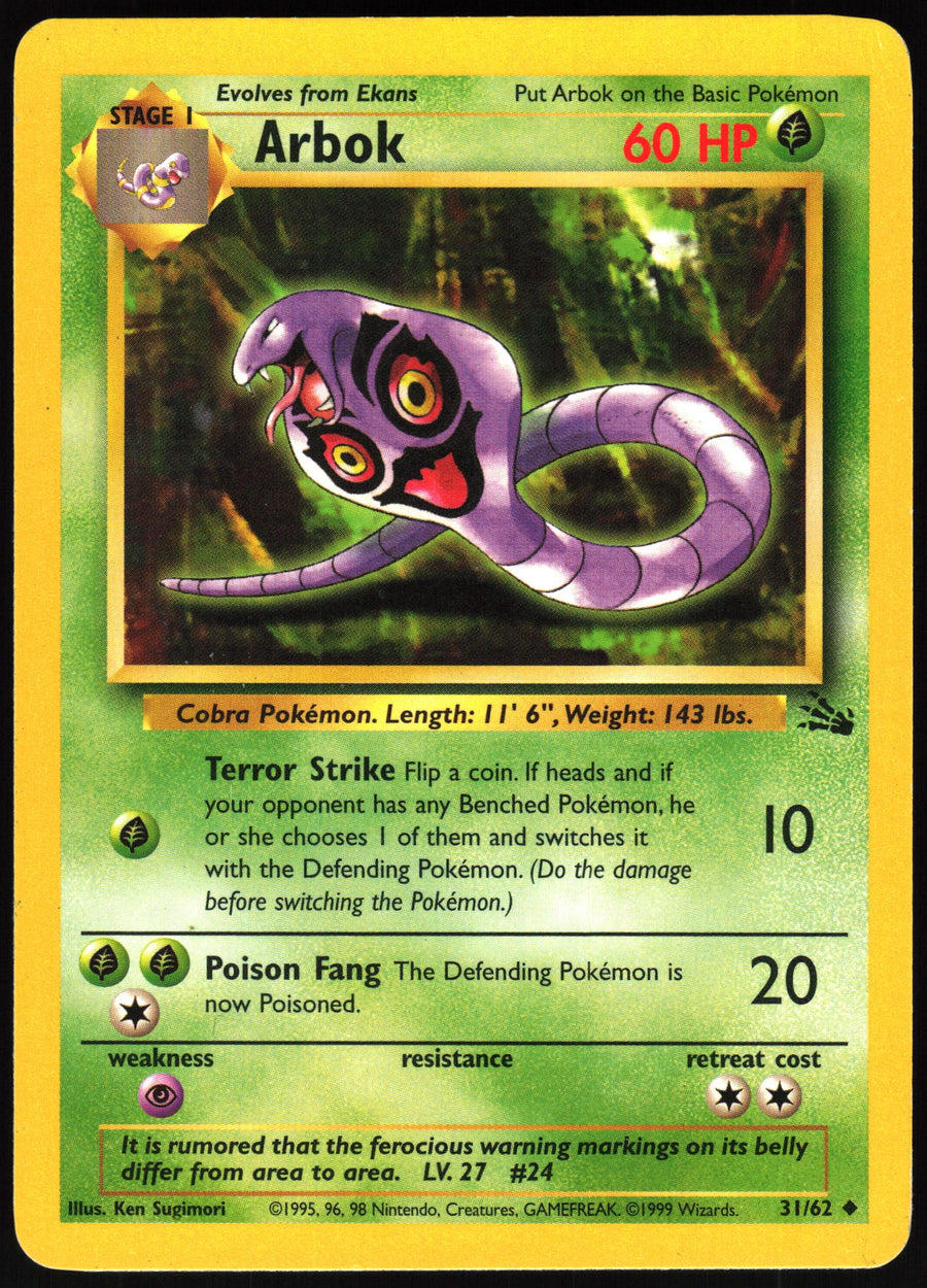 Arbok #31/62 Non-Foil