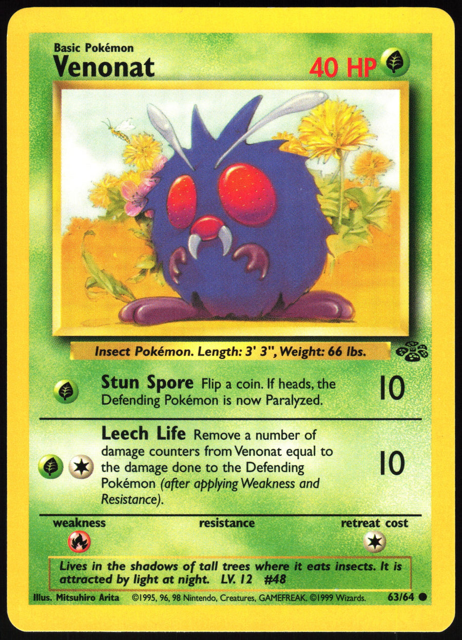 Venonat #63/64 1st Edition Normal