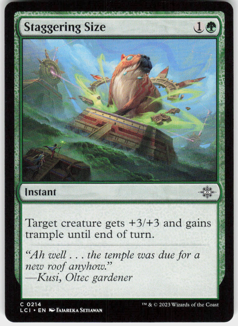 Staggering Size - The Lost Caverns of Ixalan #214 - Near Mint - Normal
