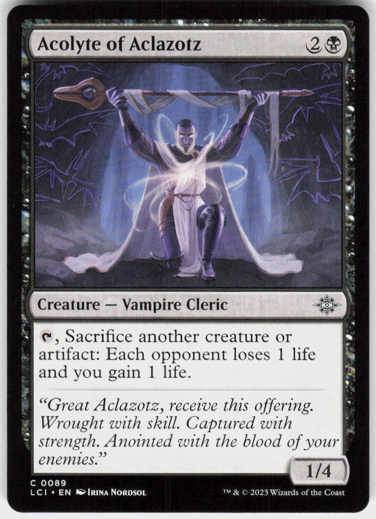 Acolyte of Aclazotz - The Lost Caverns of Ixalan #89 - Near Mint - Normal