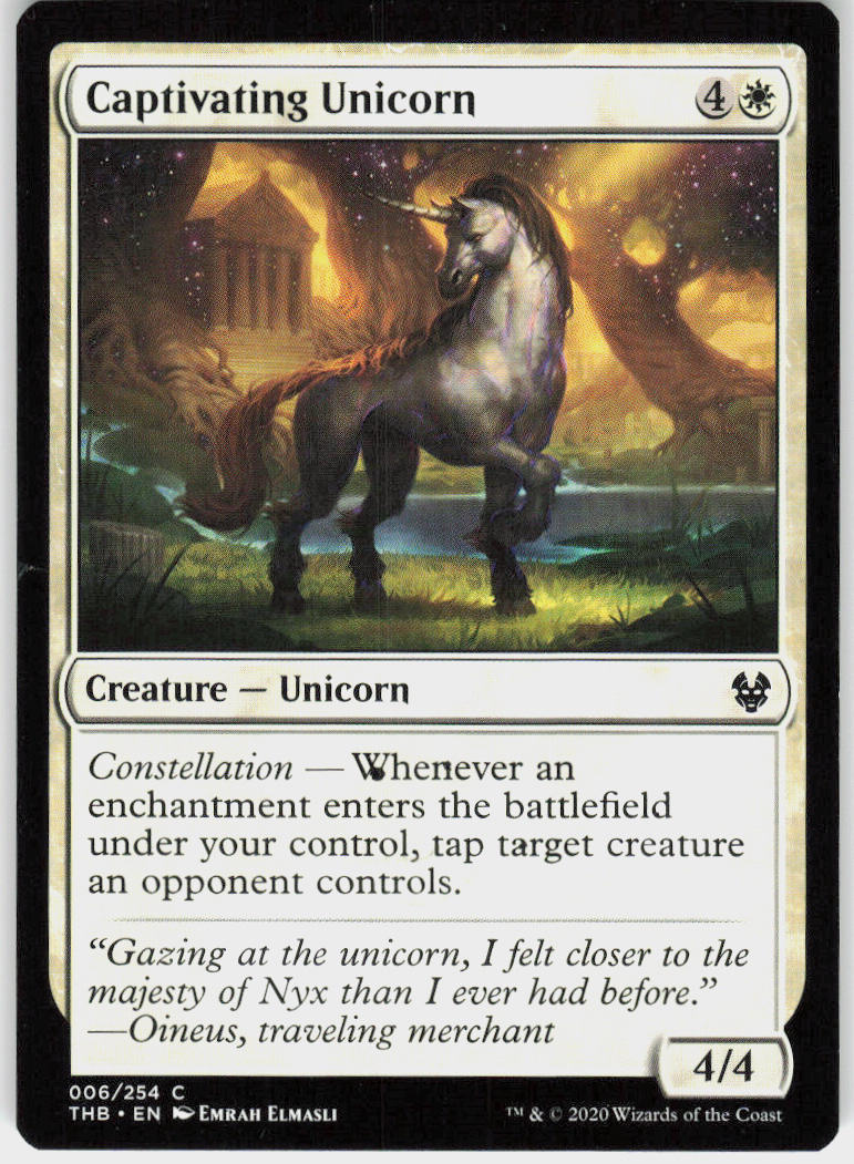 Captivating Unicorn - Theros Beyond Death #6 - Near Mint - Normal