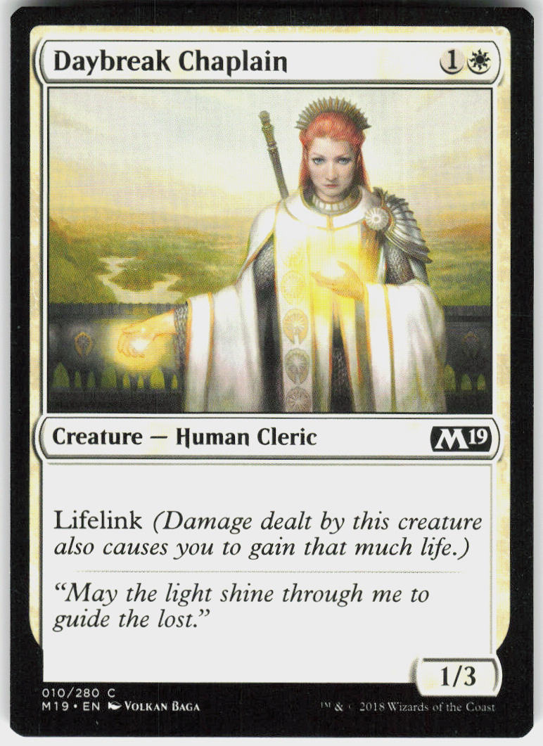 Daybreak Chaplain - Core Set 2019 #10 - Near Mint - Normal