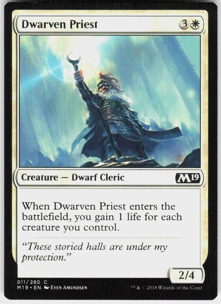 Dwarven Priest - Core Set 2019 #11 - Near Mint - Normal