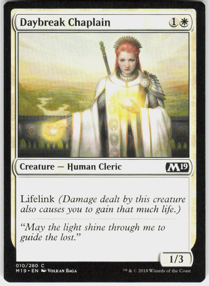Daybreak Chaplain - Core Set 2019 #10 - Near Mint - Normal