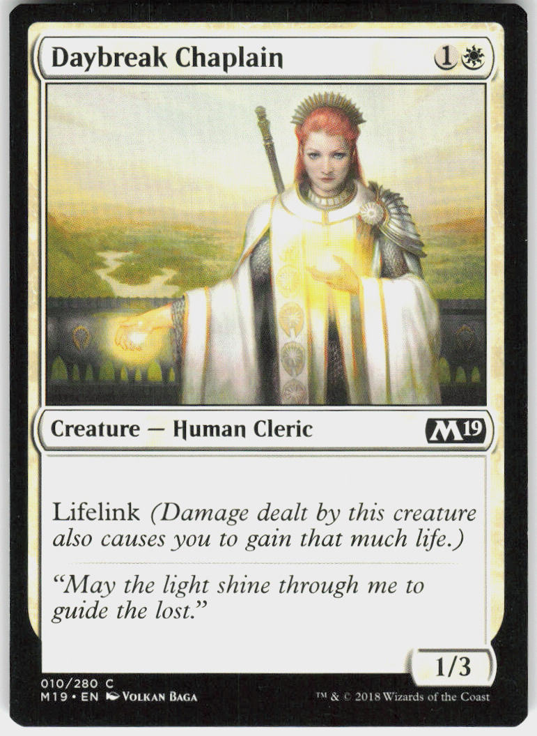 Daybreak Chaplain - Core Set 2019 #10 - Near Mint - Normal