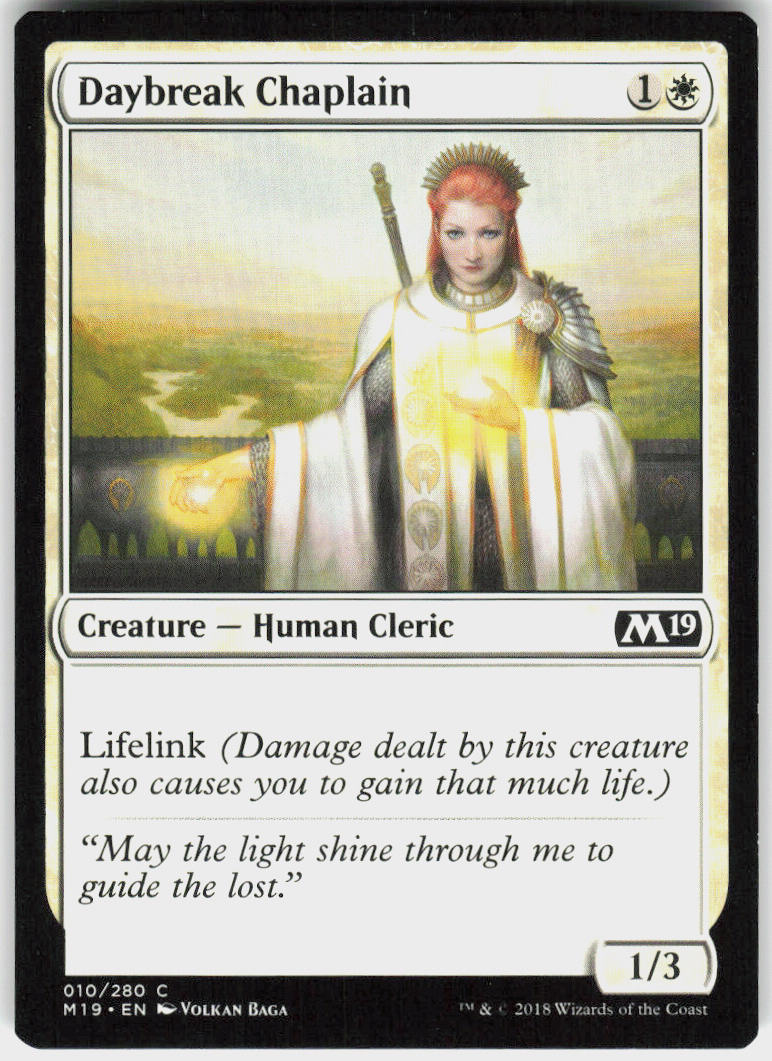 Daybreak Chaplain - Core Set 2019 #10 - Near Mint - Normal