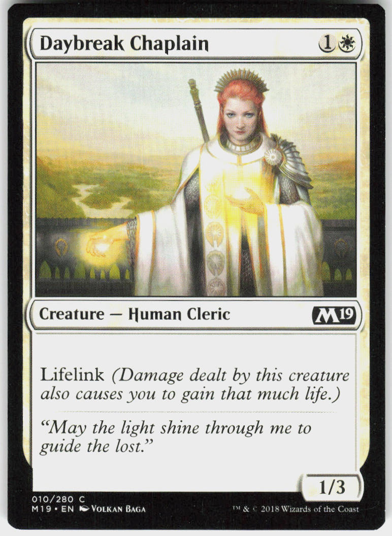 Daybreak Chaplain - Core Set 2019 #10 - Near Mint - Normal