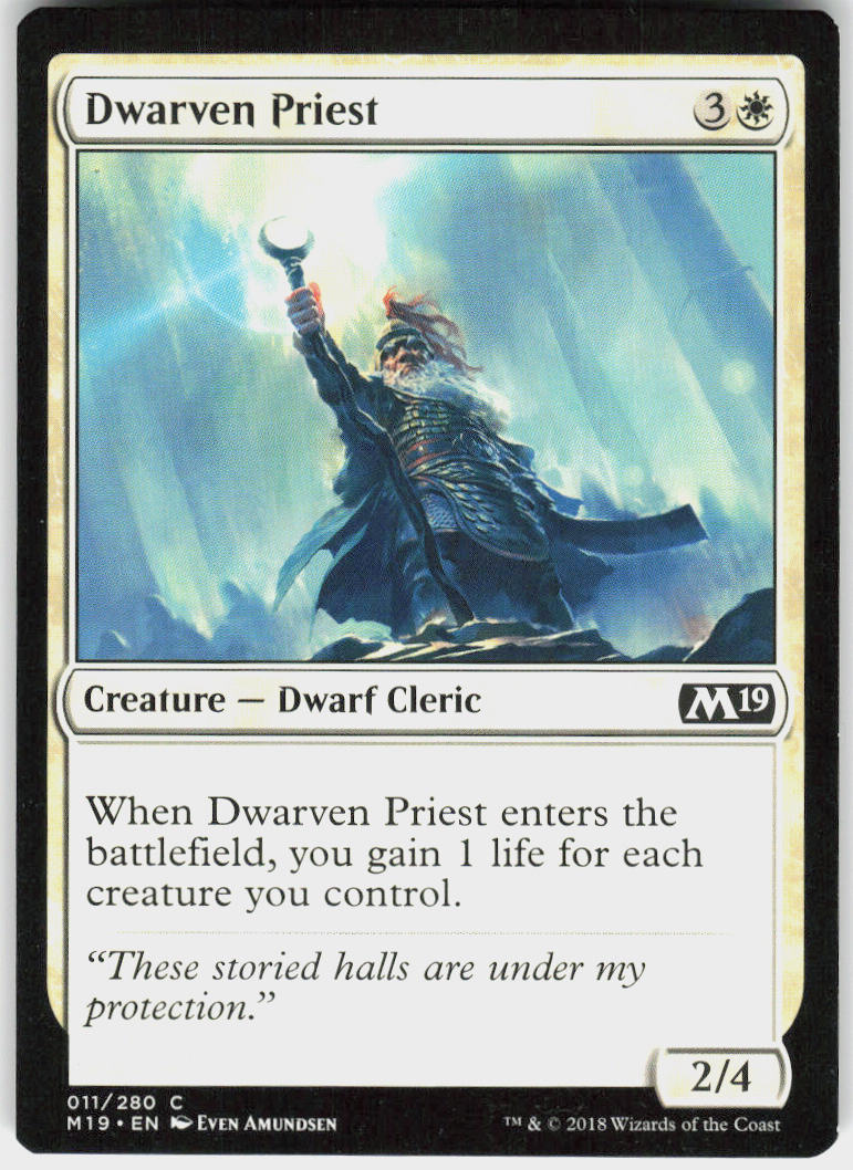 Dwarven Priest - Core Set 2019 #11 - Near Mint - Normal