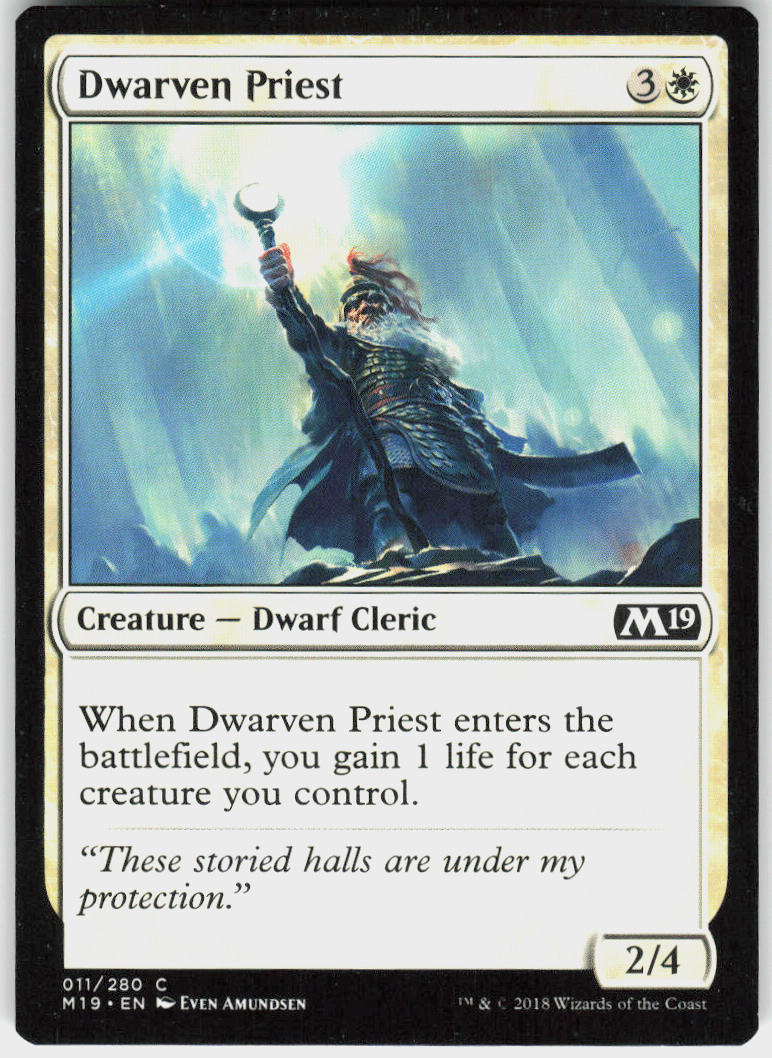 Dwarven Priest - Core Set 2019 #11 - Near Mint - Normal