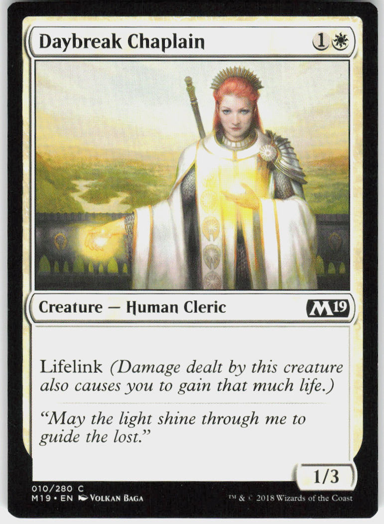 Daybreak Chaplain - Core Set 2019 #10 - Near Mint - Normal