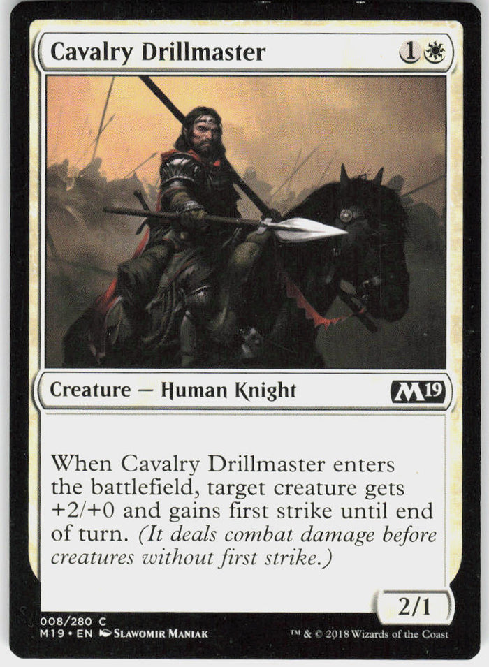 Cavalry Drillmaster - Core Set 2019 #8 - Near Mint - Normal