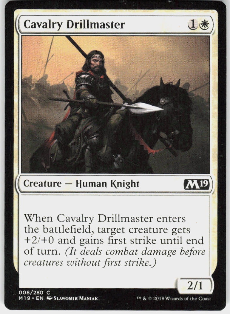 Cavalry Drillmaster - Core Set 2019 #8 - Near Mint - Normal