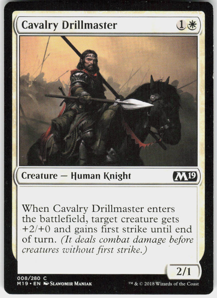 Cavalry Drillmaster - Core Set 2019 #8 - Near Mint - Normal