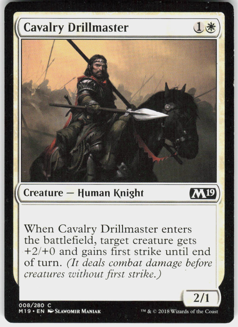 Cavalry Drillmaster - Core Set 2019 #8 - Near Mint - Normal
