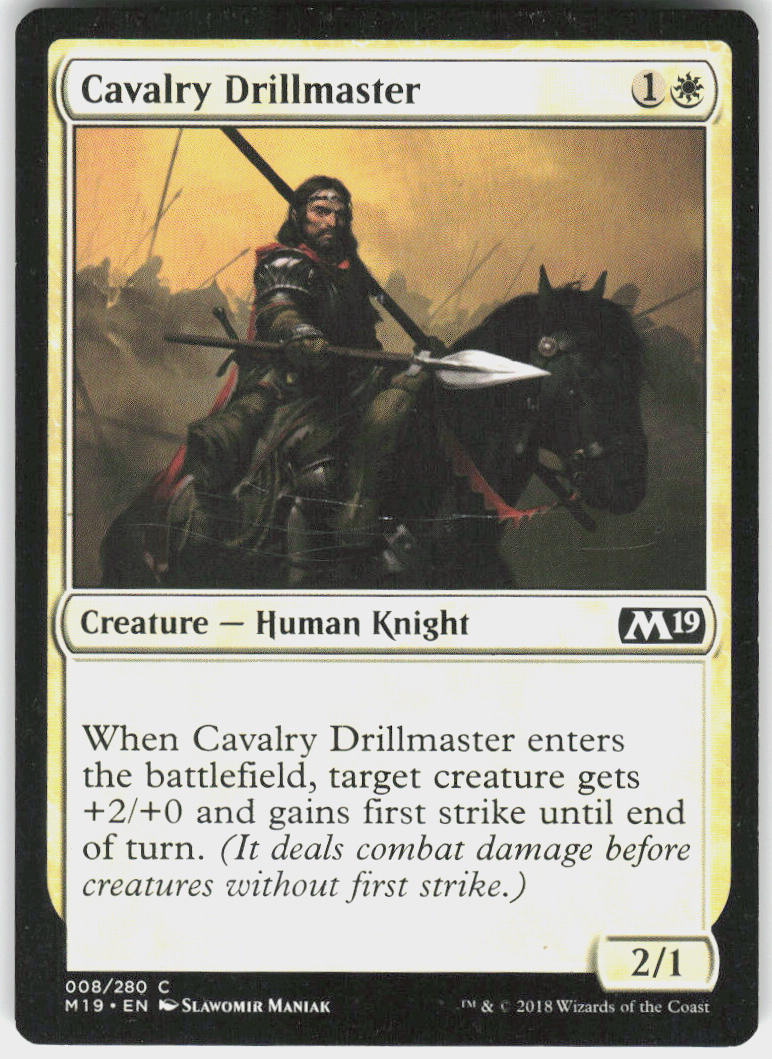 Cavalry Drillmaster - Core Set 2019 #8 - Near Mint - Normal