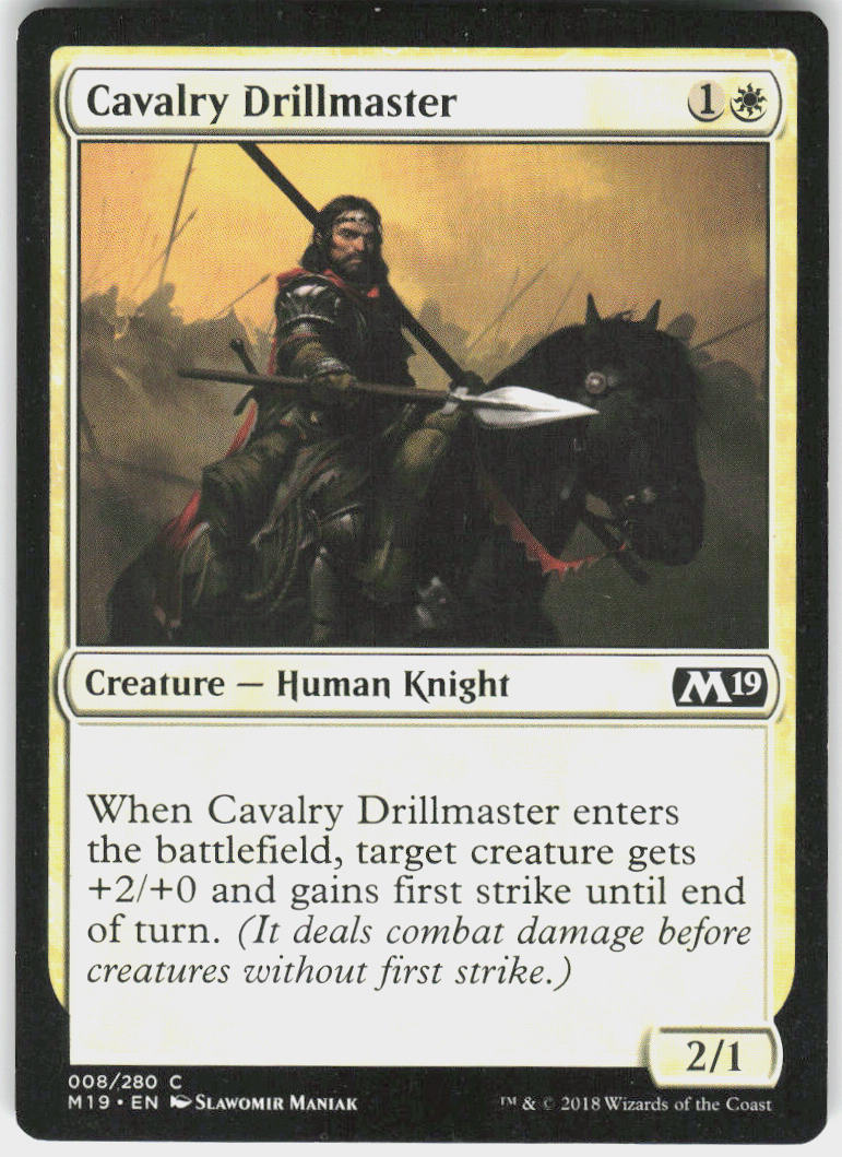 Cavalry Drillmaster - Core Set 2019 #8 - Near Mint - Normal