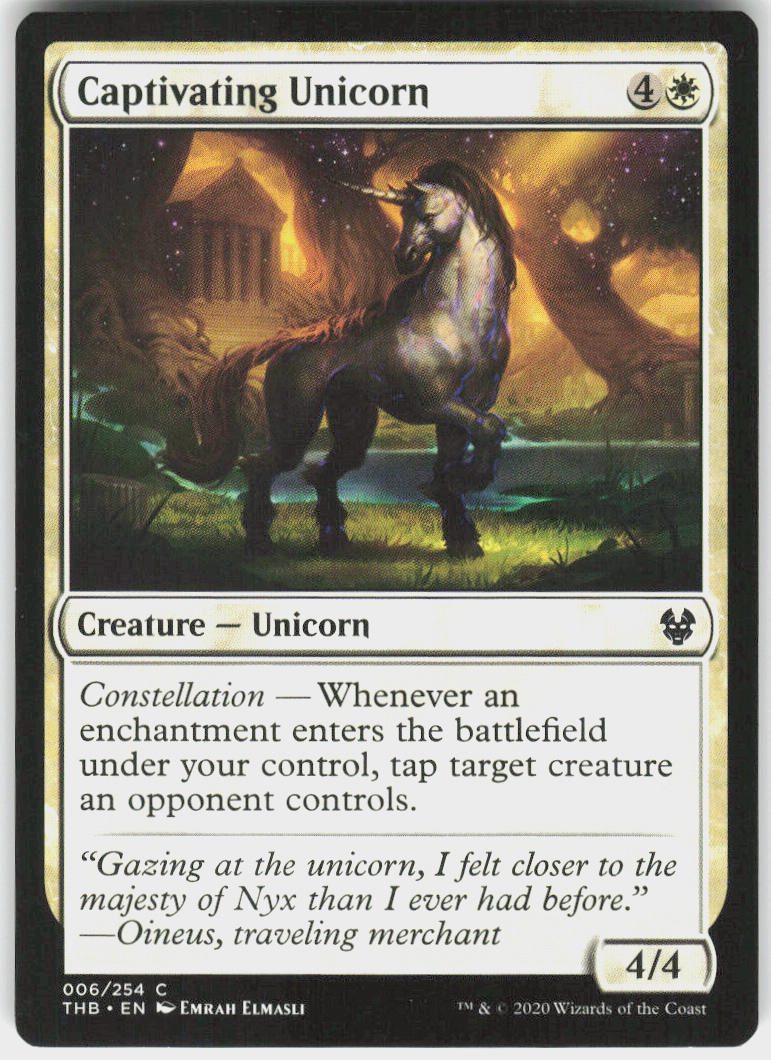 Captivating Unicorn - Theros Beyond Death #6 - Near Mint - Normal