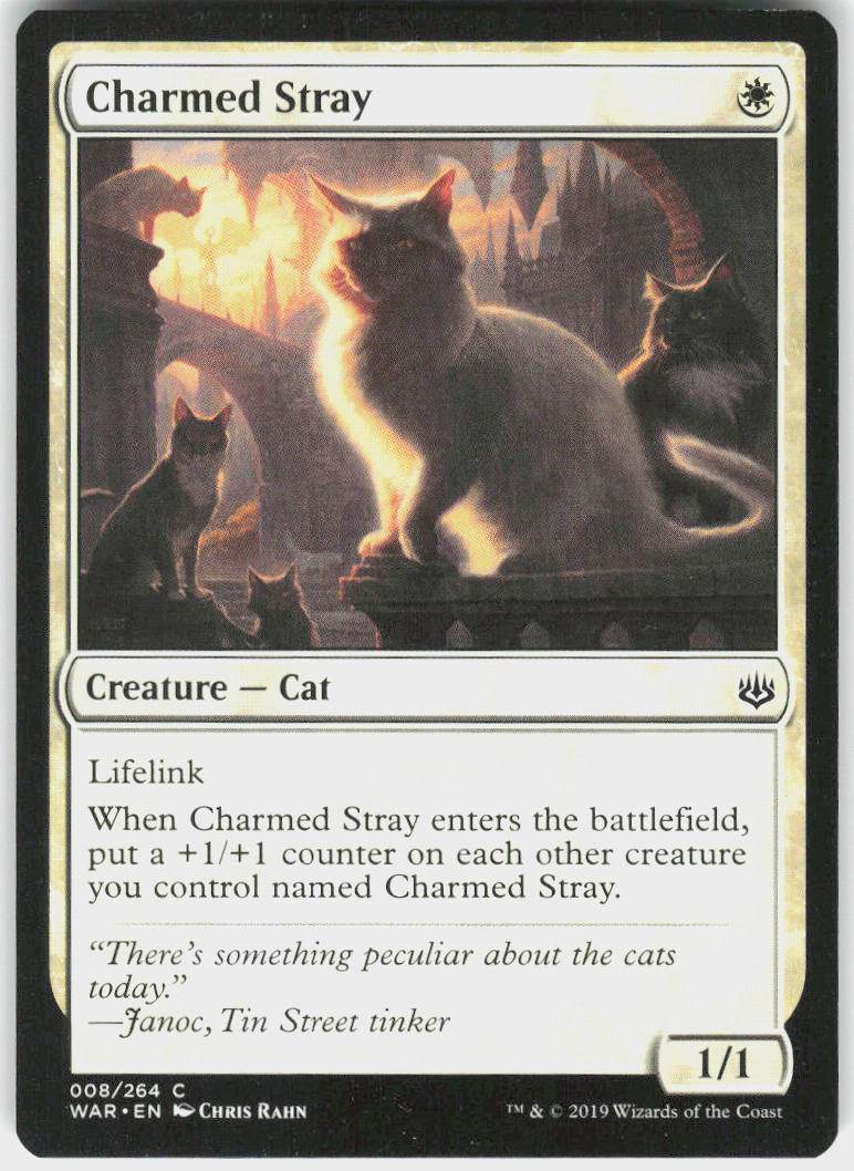 Charmed Stray - War of the Spark #8 - Near Mint - Normal