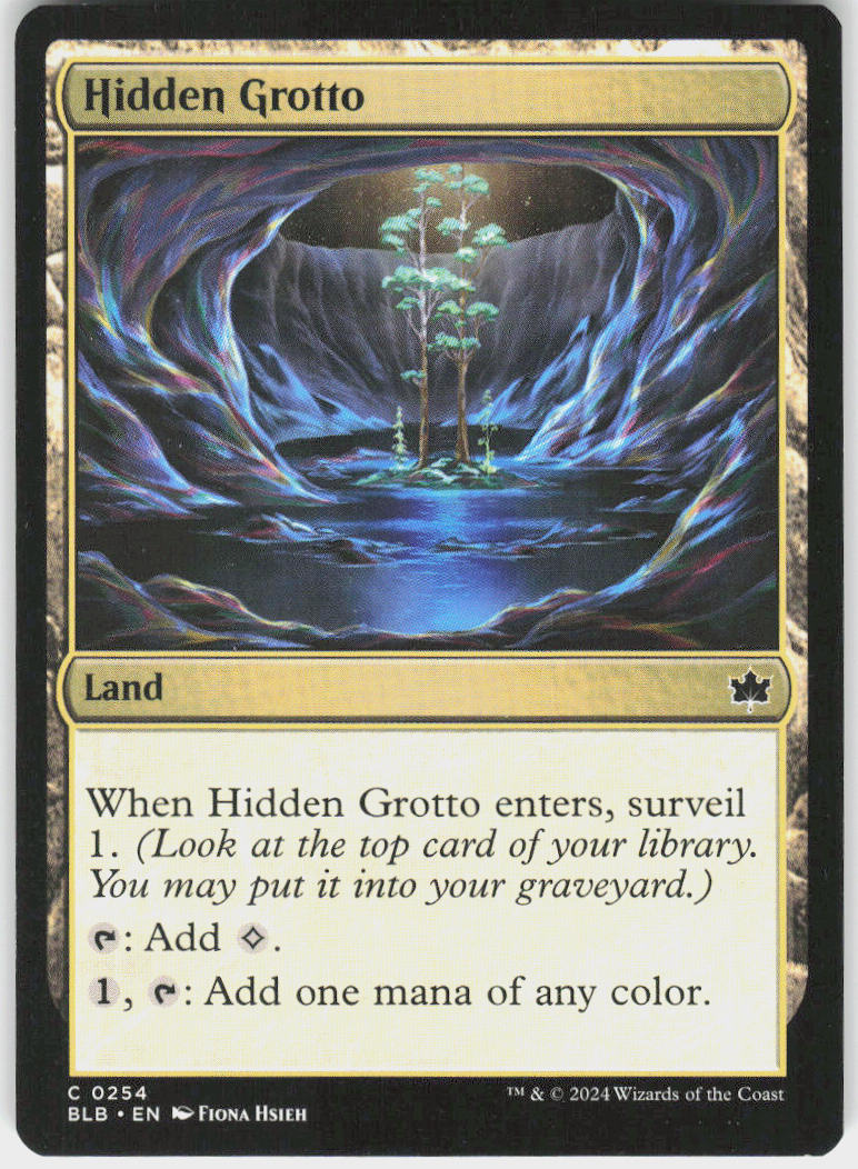 Hidden Grotto - Bloomburrow #254 - Near Mint - Normal