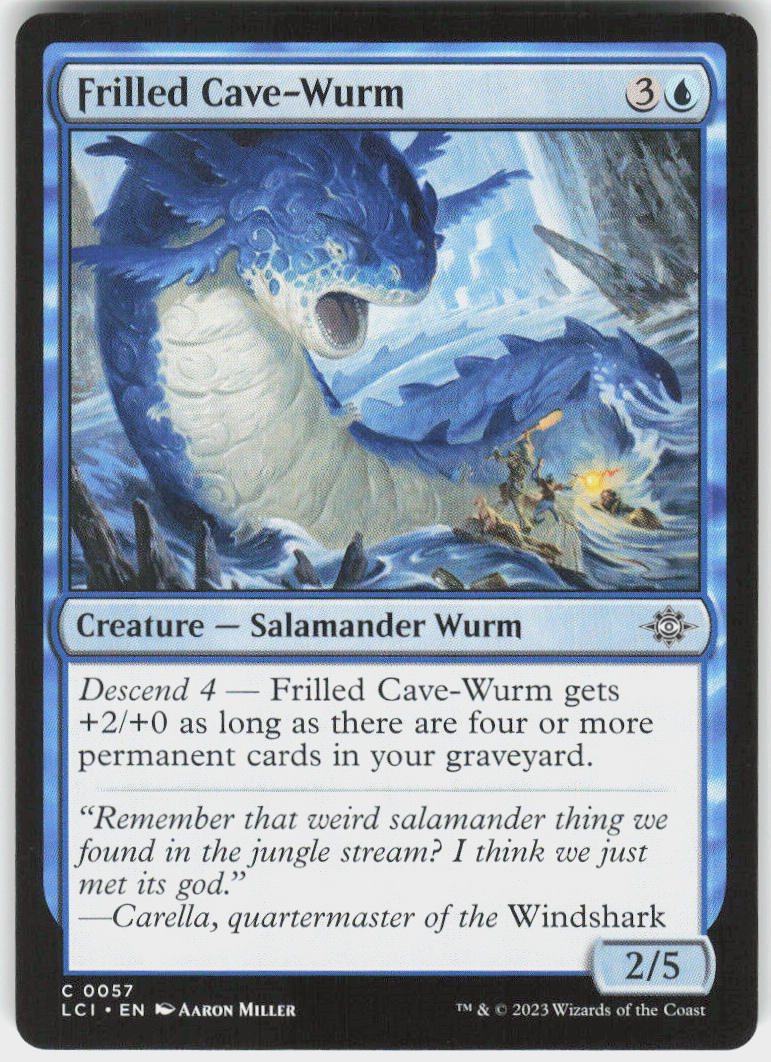 Frilled Cave-Wurm - The Lost Caverns of Ixalan #57 - Near Mint - Normal