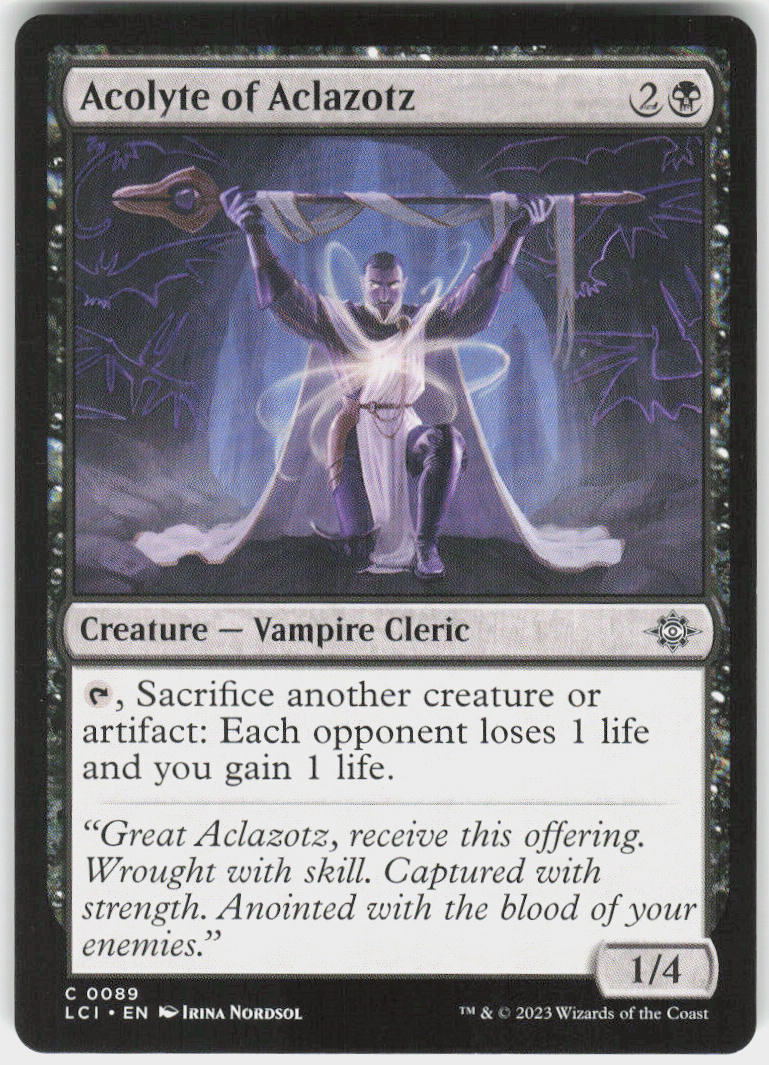 Acolyte of Aclazotz - The Lost Caverns of Ixalan #89 - Near Mint - Normal