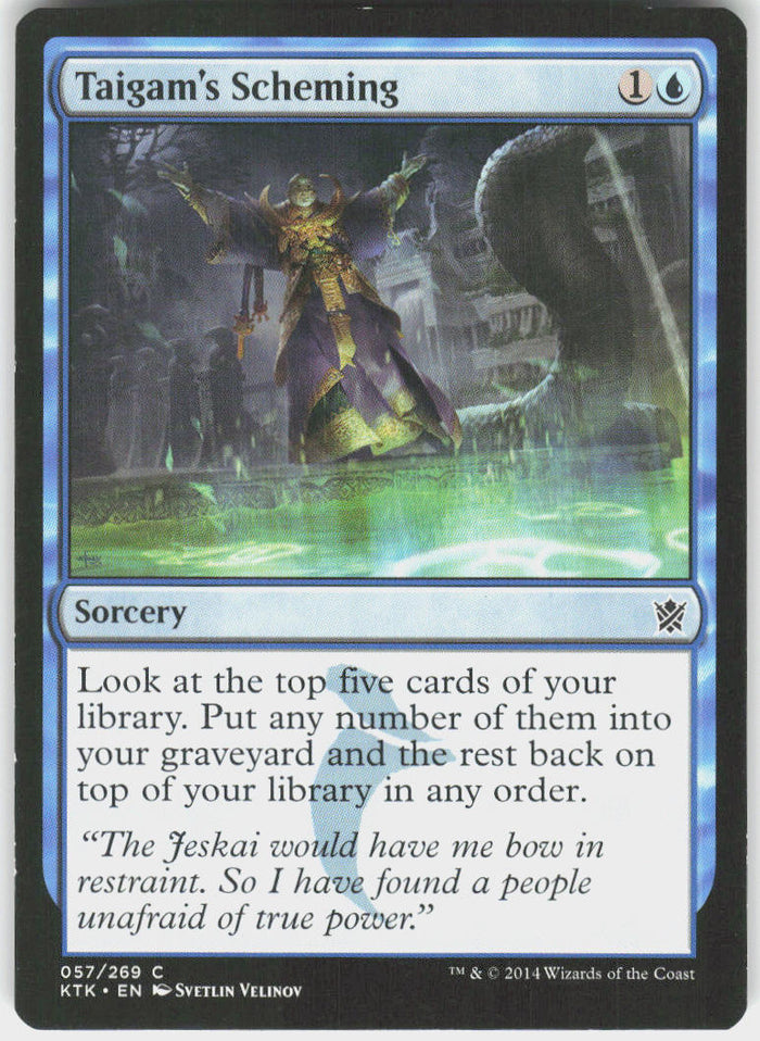 Taigam's Scheming - Khans of Tarkir #57 - Lightly Played - Normal