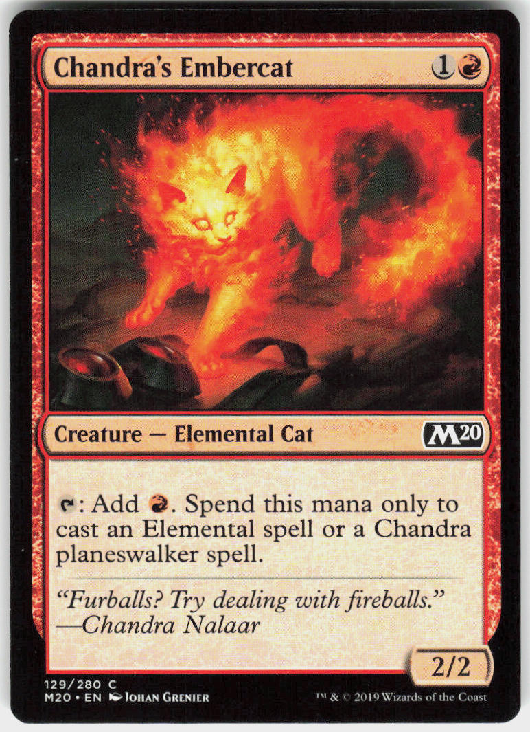 Chandra's Embercat - Core Set 2020 #129 - Near Mint - Normal
