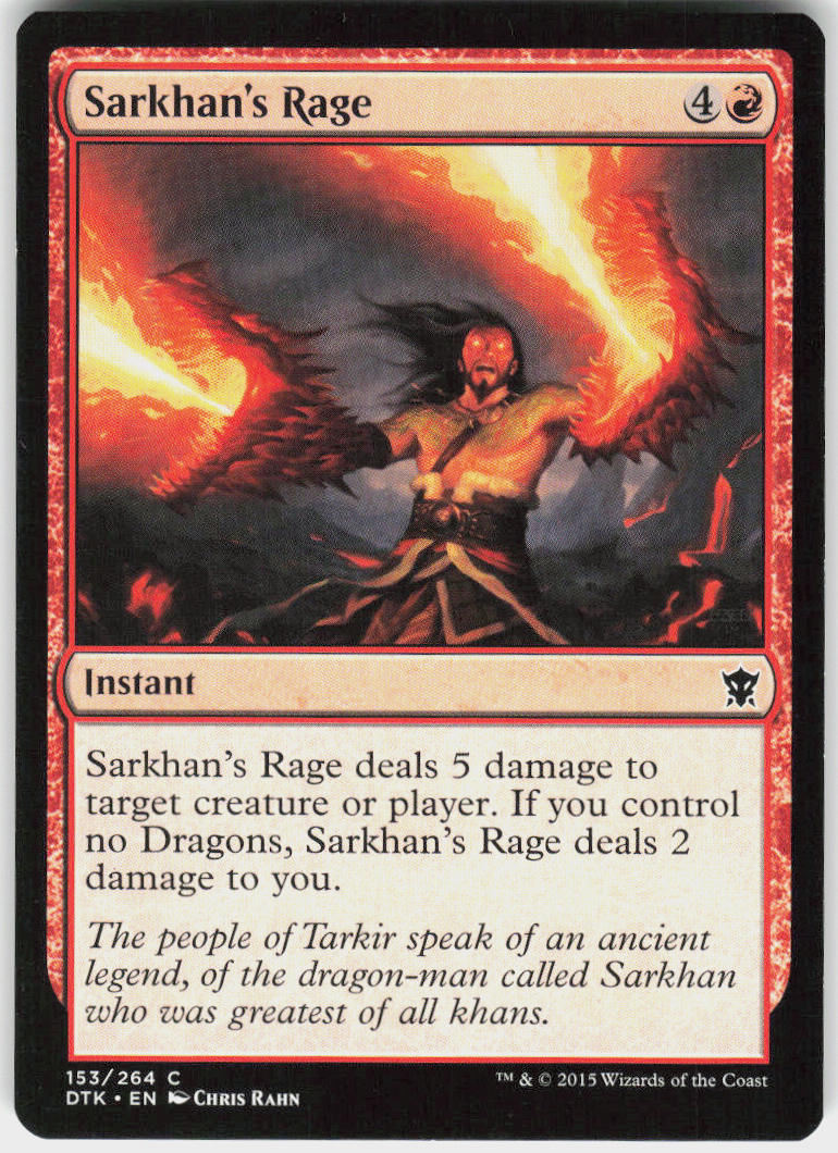 Sarkhan's Rage - Dragons of Tarkir #153 - Near Mint - Normal