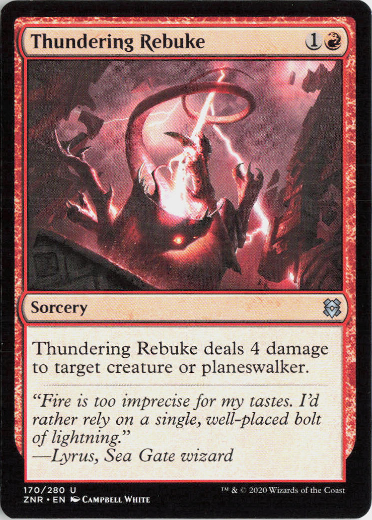 Thundering Rebuke - Zendikar Rising #170 - Near Mint - Normal