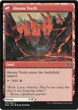 Akoum Warrior // Akoum Teeth - Zendikar Rising #134 - Near Mint - Normal