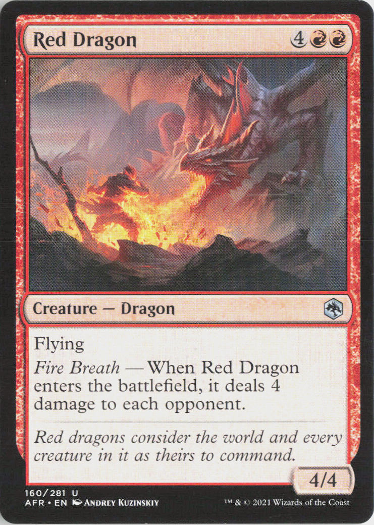 Red Dragon - Adventures in the Forgotten Realms #160 - Near Mint - Normal