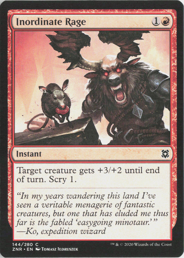 Inordinate Rage - Zendikar Rising #144 - Near Mint - Normal