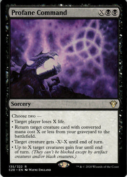 Profane Command - Commander 2020 #135 - Near Mint - Normal