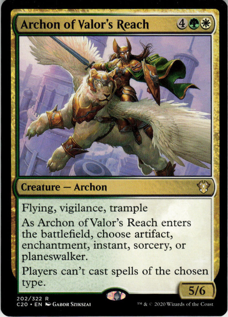 Archon of Valor's Reach - Commander 2020 #202 - Near Mint - Normal
