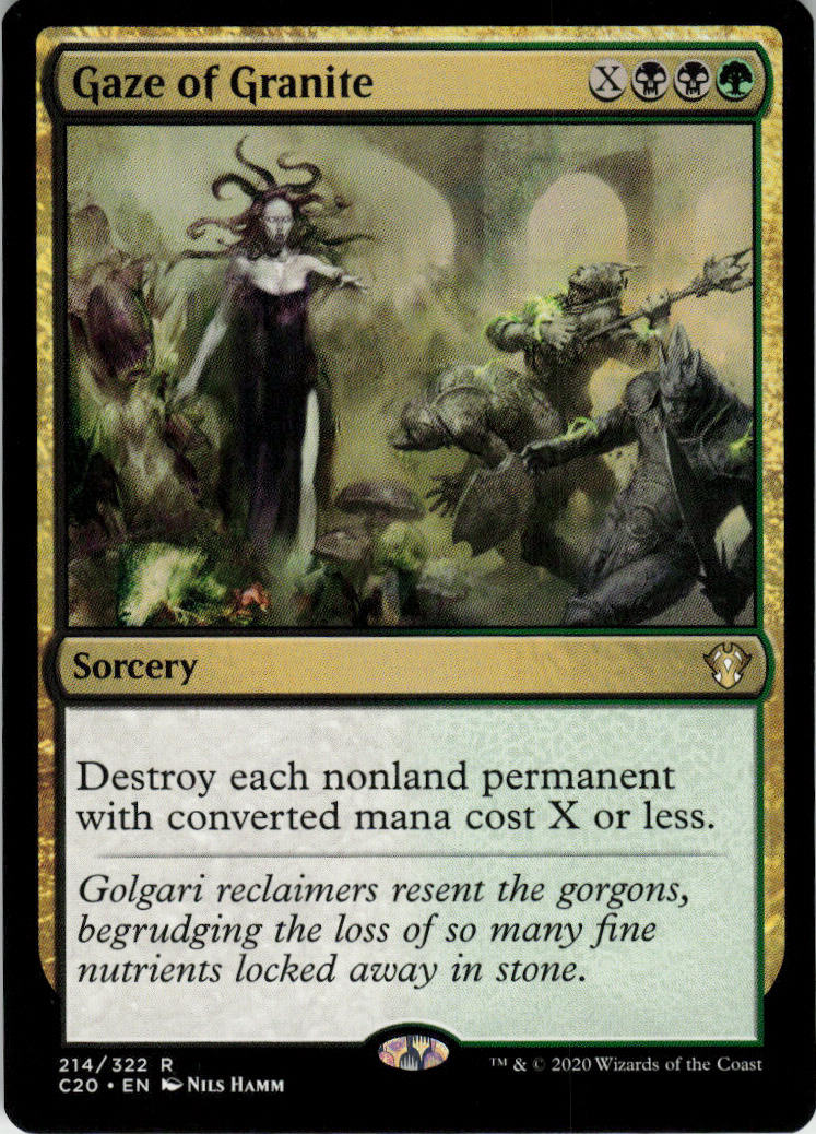 Gaze of Granite - Commander 2020 #214 - Near Mint - Normal