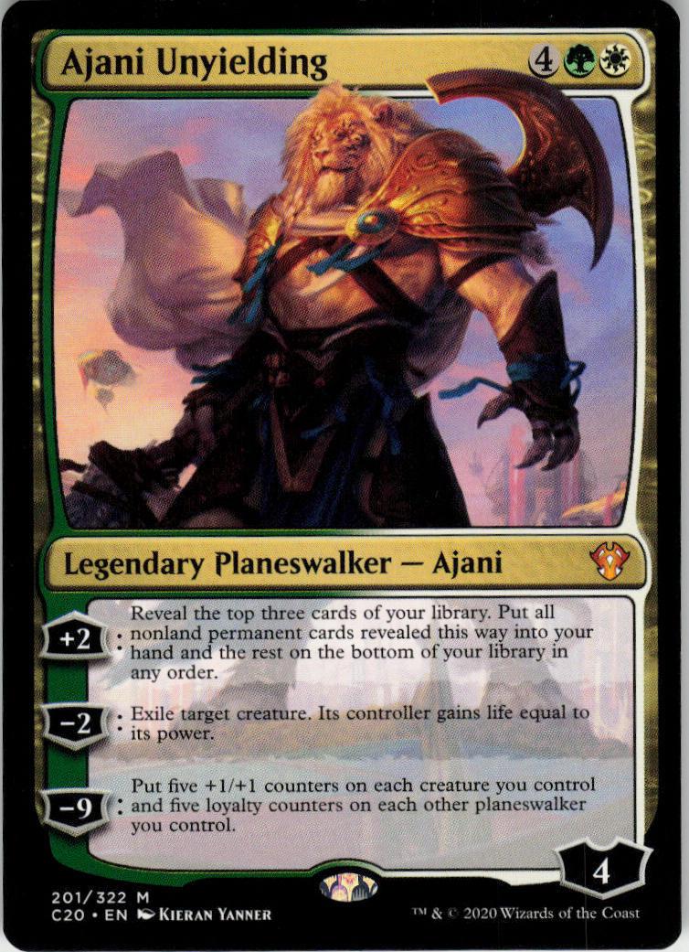 Ajani Unyielding - Commander 2020 #201 - Near Mint - Normal