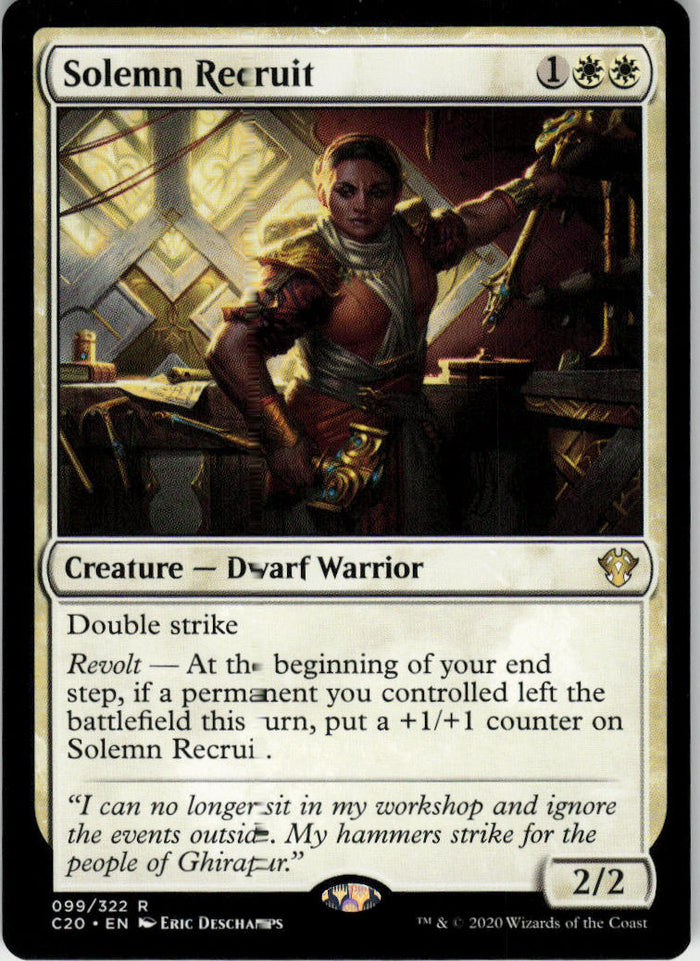 Solemn Recruit - Commander 2020 #99 - Near Mint - Normal