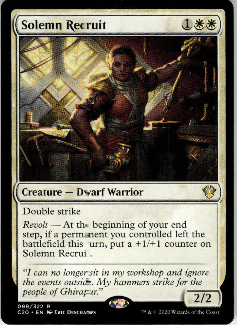 Solemn Recruit - Commander 2020 #99 - Near Mint - Normal