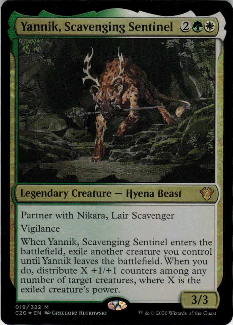 Yannik, Scavenging Sentinel - Commander 2020 #19 - Near Mint - Normal