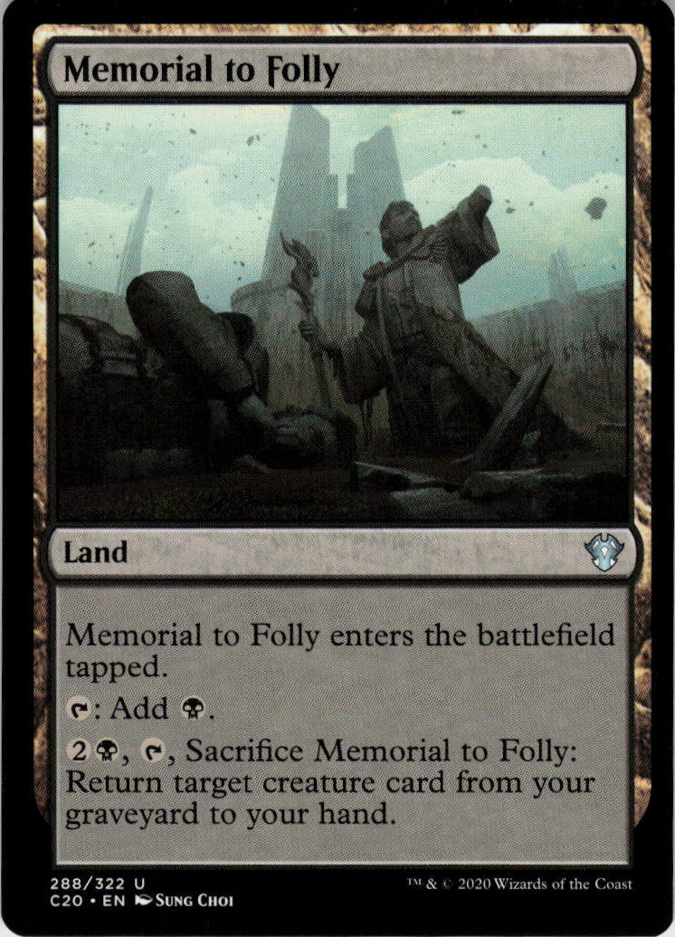Memorial to Folly - Commander 2020 #288 - Near Mint - Normal