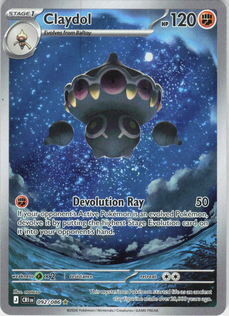 Claydol - Chaos Rising #092/86 - Near Mint - Holofoil